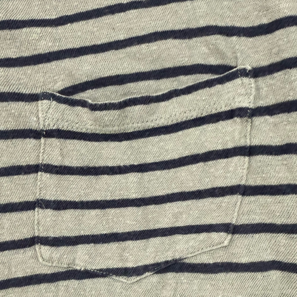 Vince Gray and Black Striped Short Sleeve Tee - Picture 4 of 4